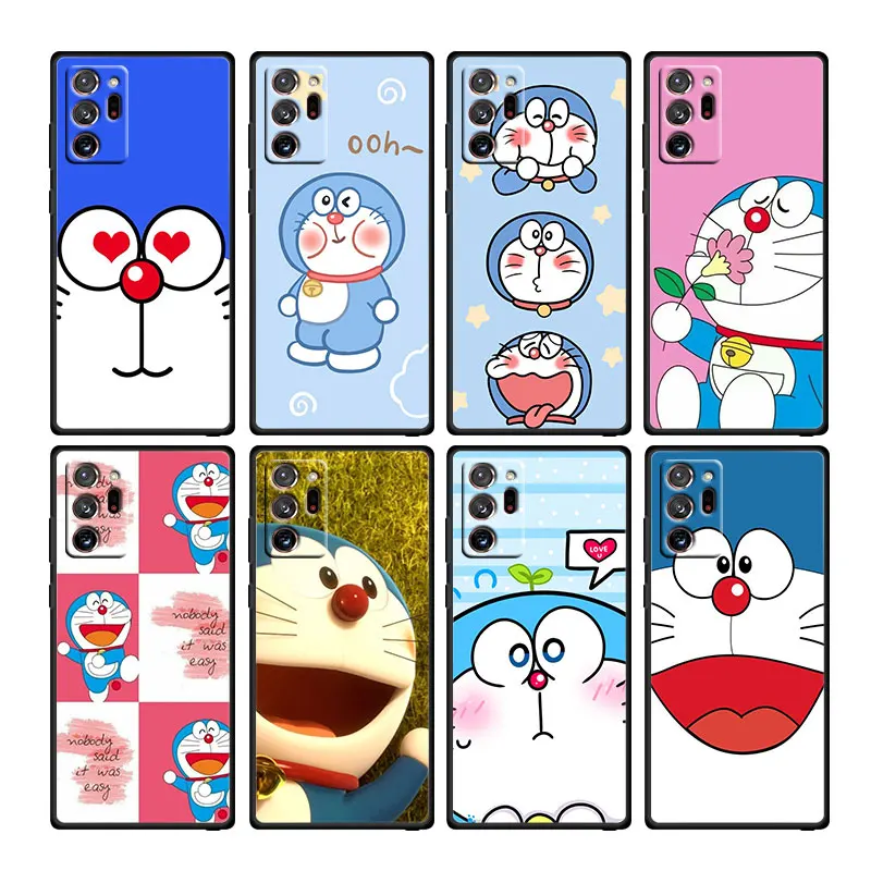 

Japanese anime Doraemon For Samsung Note 20 Ultra 10 Lite Plus Pro 9 8 Silicone Soft TPU Black Phone Case Cover Coque Capa Shell