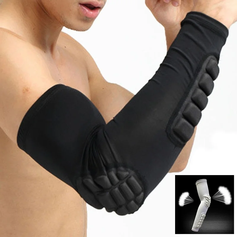 

A Black Sports Basketball Arm Guard Wrapped anti-damage Support Protection Pad Care Tool