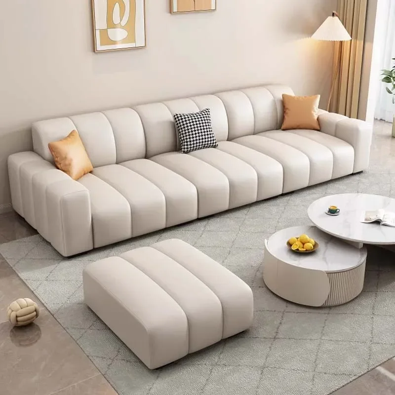 Ленивый диван для гостиной минималистичный роскошный угловой интерьер квартиры