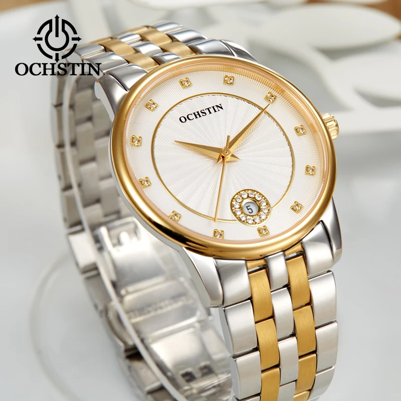 OCHSTIN LQ010A Waterproof Casual Women Wristwatch Stainless Steel Strap Quartz Trendy High Quality Watches for Women Calendar enlarge