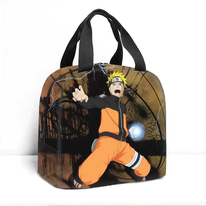 

Naruto Anime Uchiha Polyester Portable Insulation Bag Printed Cooler Bags Naruto Lunch Bag Aluminum Foil Insulation Bags To Kids