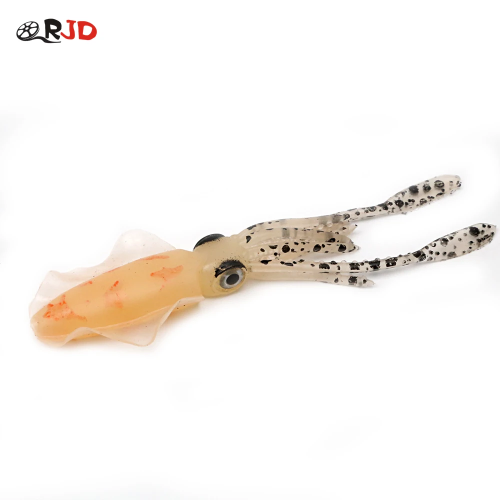 

ORJD Fishing lures Trolling Lure Soft Squid Lure for fishing Luminous UV Squid Jig For Sea Fishing Boat Fishing Wobbler Bait