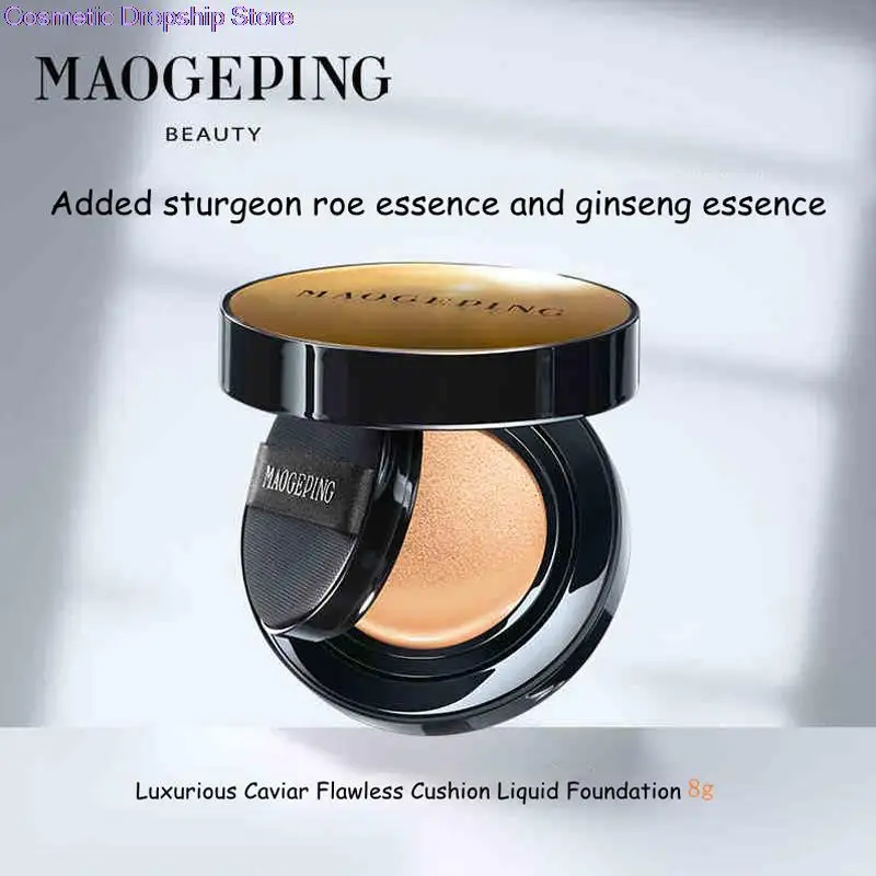 

MAOGEPING Beauty 8g Luxury Caviar Flawless Cushion Liquid Foundation Luxury For Long-lasting Defect Correction Concealer