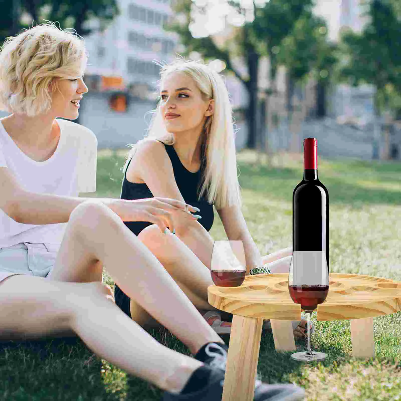 

Tablepicnic Wooden Outdoor Fruit Storage Holder Wood Rack Portable Home Supplies Serving Desk