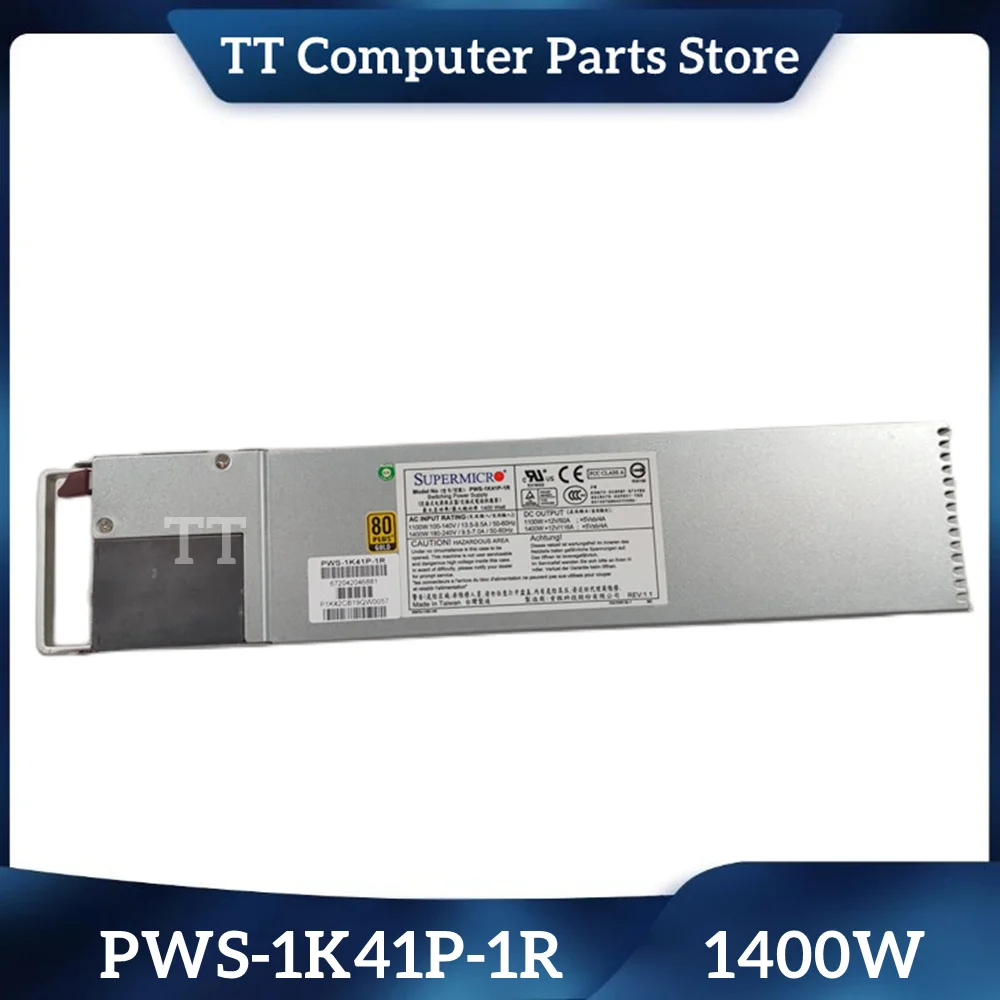 TT PWS-1K41P-1R 1400 Вт высокоэффективный источник питания с горячей заменой для T740 55E серверного блока питания, быстрая доставка