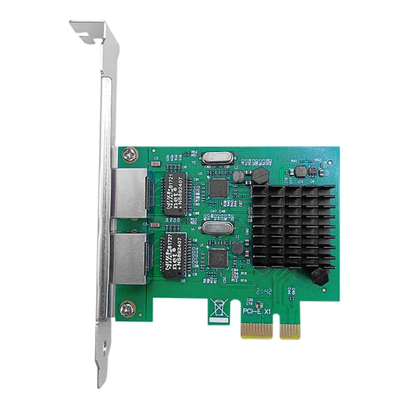 

PCI-E Dual-Port Gigabit Network Card Realtek RTL8111F Chip Drive-Free Computer Server Convergence Network Wake-Up