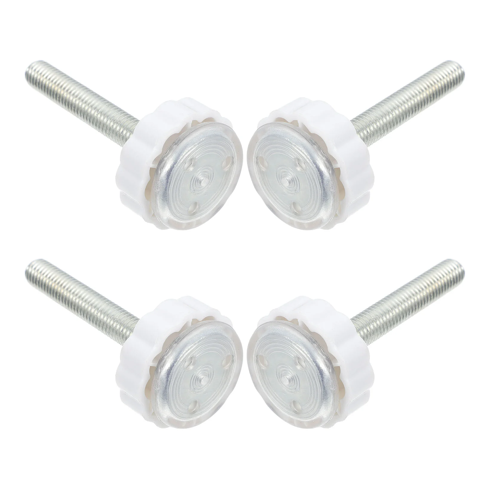 

4 Pcs Fence Kit Bolt Fittings Gate Threaded Spindle Rods Screw Bolts Mounted White Steel Core Dog Gates Accessory Baby