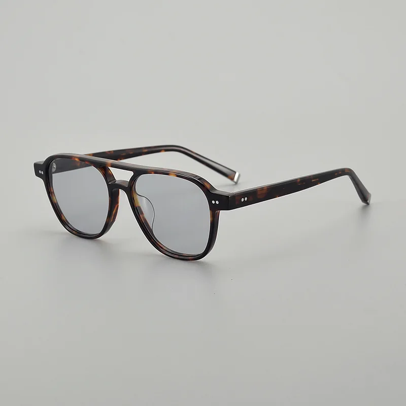 Двойные квадратные солнцезащитные очки для мужчин дизайнерские в ацетатной