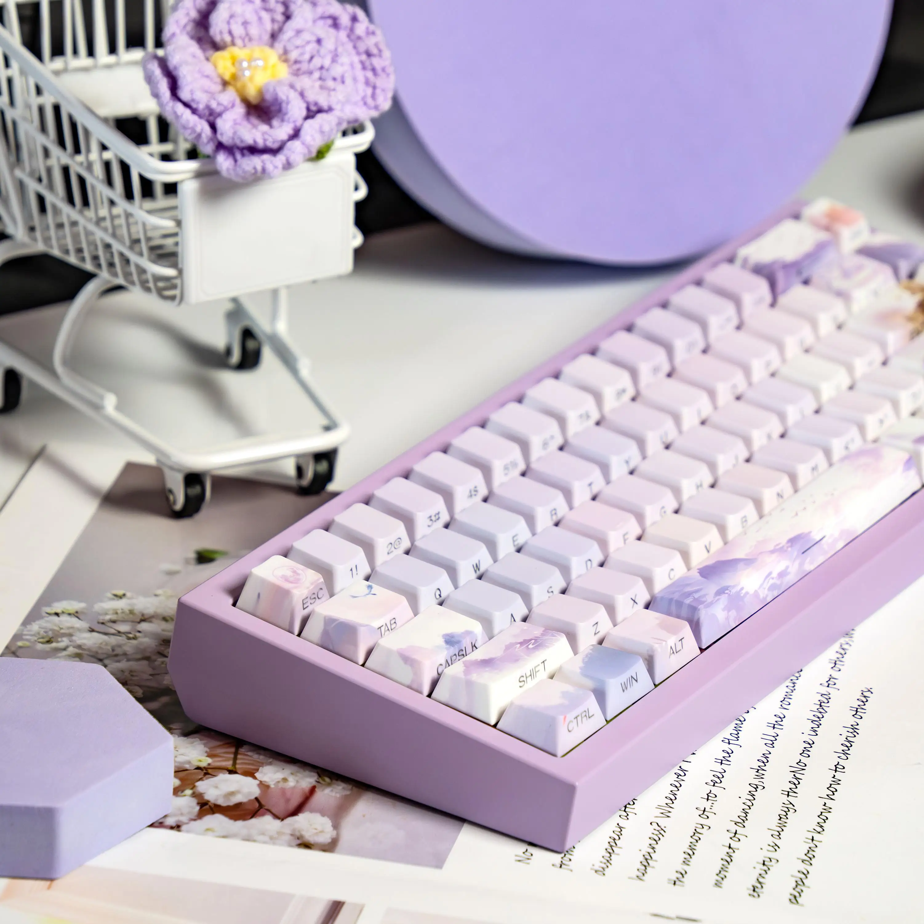 Zishan Sakura механическая клавиатура колпачок из ПБТ пятисторонняя горячая