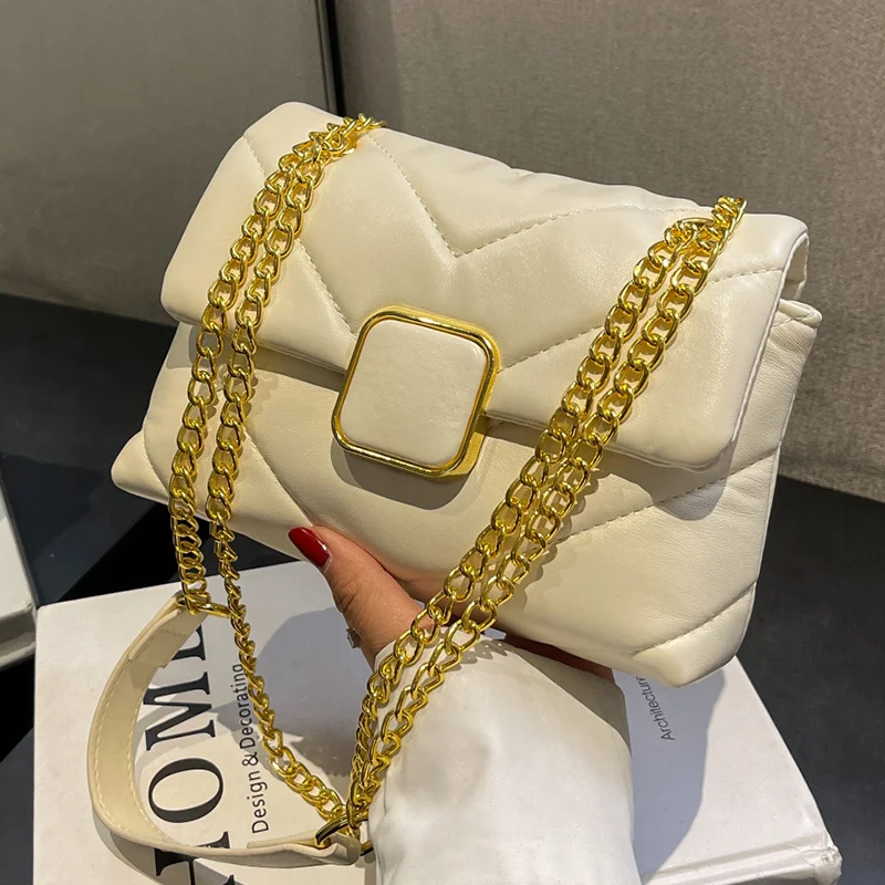 

Women Flap Crossbody Bags Fashion Shoulder Bag Brand Designer Luxury Messenger Bag Female Solid Color Chains Handbags Sac New