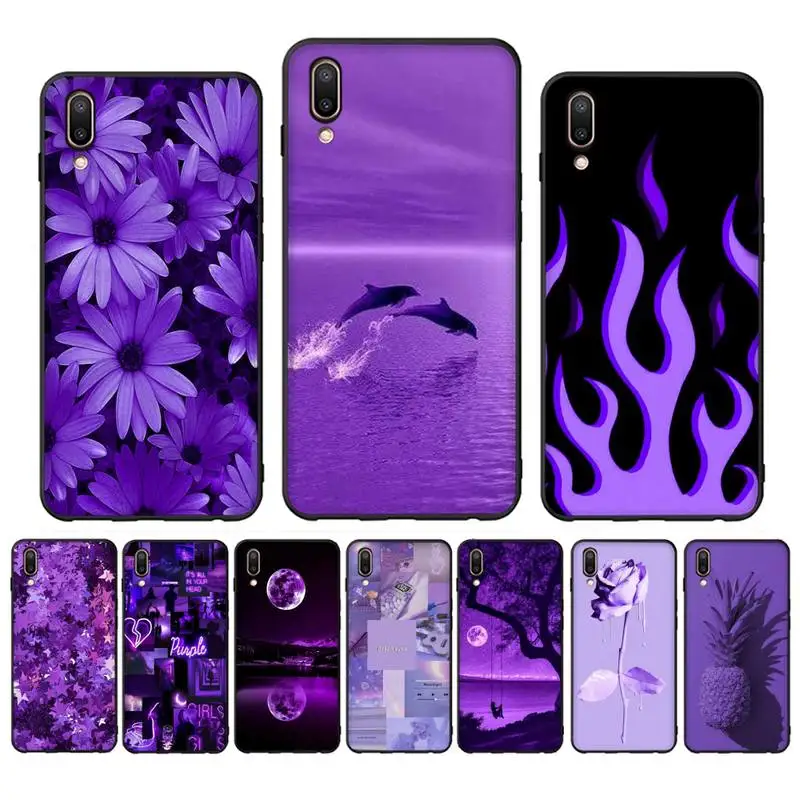 

infinity on Purple Phone Case Case For Oppo Reno Realme C3 6Pro Cover For vivo Y91C Y17 Y19 Funda Capa