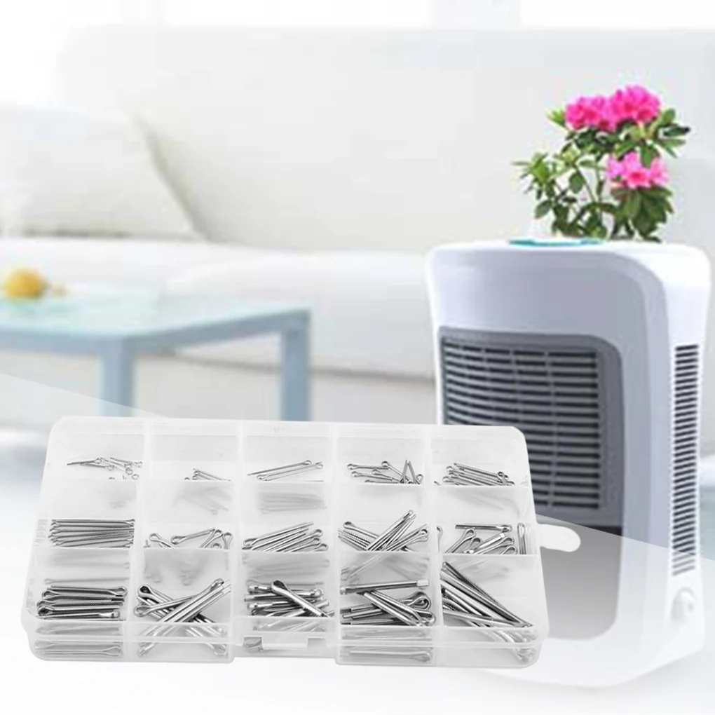 

150pcs 3 Types Stainless Steel Cotter Pin Assortment Kit M1 M2 M3 with Storage Box
