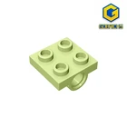 Детская табличка gobrick, Модифицированная 2x2 с отверстиями для штифтов, совместима с 2817 детскими игрушками