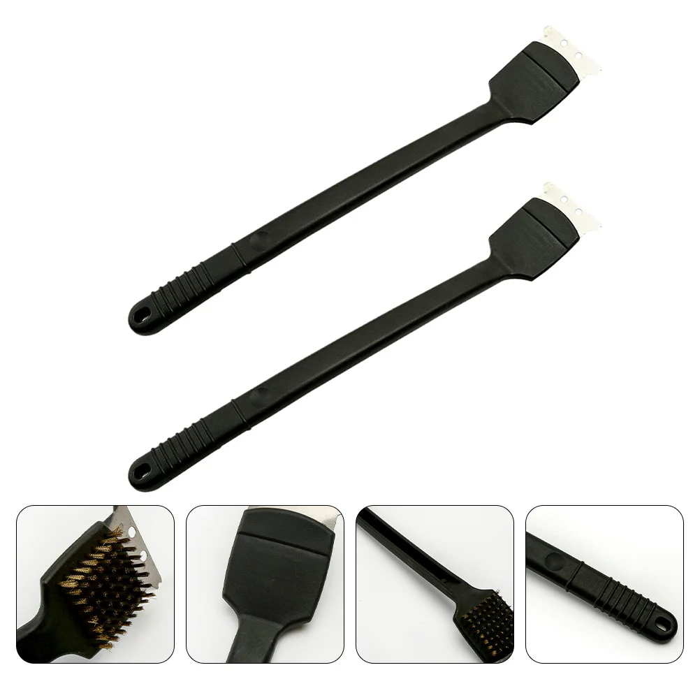 

2Pcs Bird Droppings Cleaning Brush Long Handle Practical Cleaning Tool Steel Wire Brush