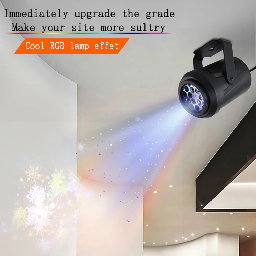 

Светодиодные Рождественские снежинки, сценические Проекционные Огни, водонепроницаемый поворотный на 360 градусов цветной проектор, лампа ...