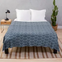 Seigaiha // Japanese Collection Lash Bed Softest Blanket Bunk Beds Sofa Custom Blanket Designer Blanket Throw Blankets
