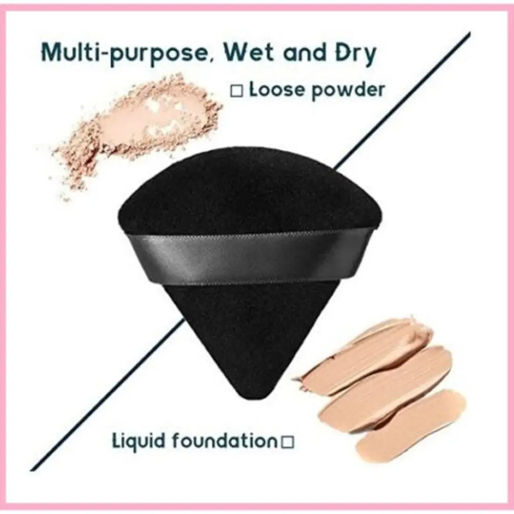 

10 шт. треугольная пуховая пуховка пушистая пудра утолщенная маленькая пуховка для капель воды пуховая пуховка для влажной и сухой пудры двойного назначения косметический инструмент