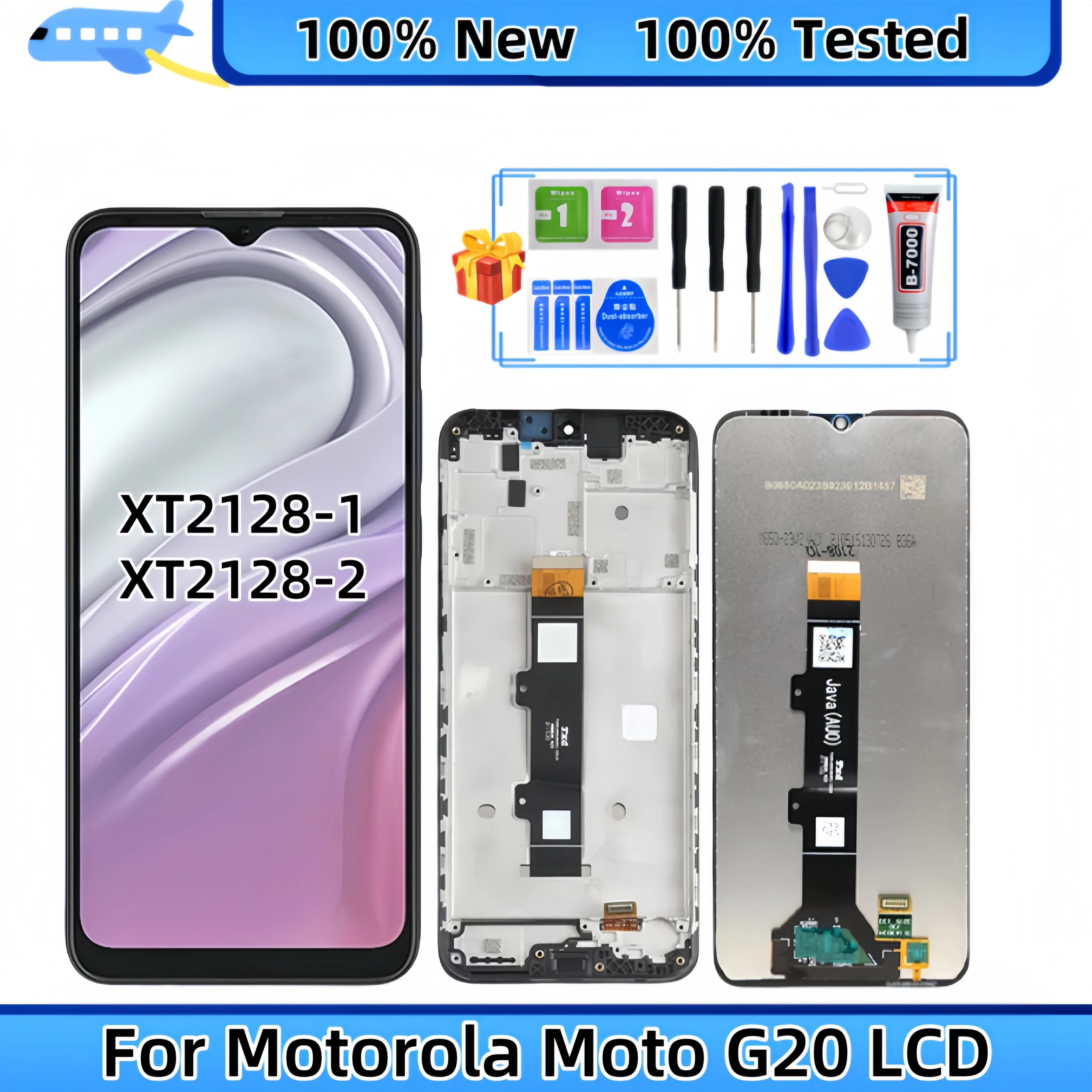 Замена дигитайзера сенсорного экрана ЖК-дисплея в сборе подходит для Motorola Moto G20