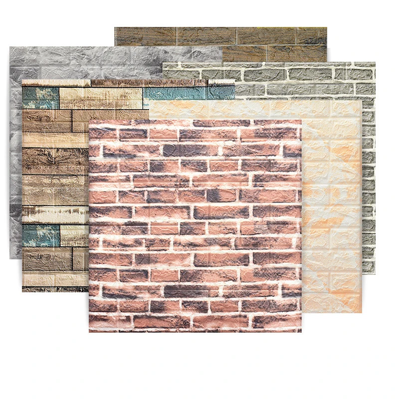

Self-Adhesive 3D Brick Sticker DIY Waterproof Foam Wallpaper Kids Room Kitchen Roof Ceiling Background Wall Decals Wall Sticker