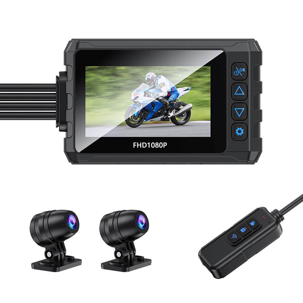 

Dual HD 1080P Dash Cam WiFi Motorcycle Recorder Front Rear View Riding Camcorder GPS Logger G Sensor Waterproof Motion Detection