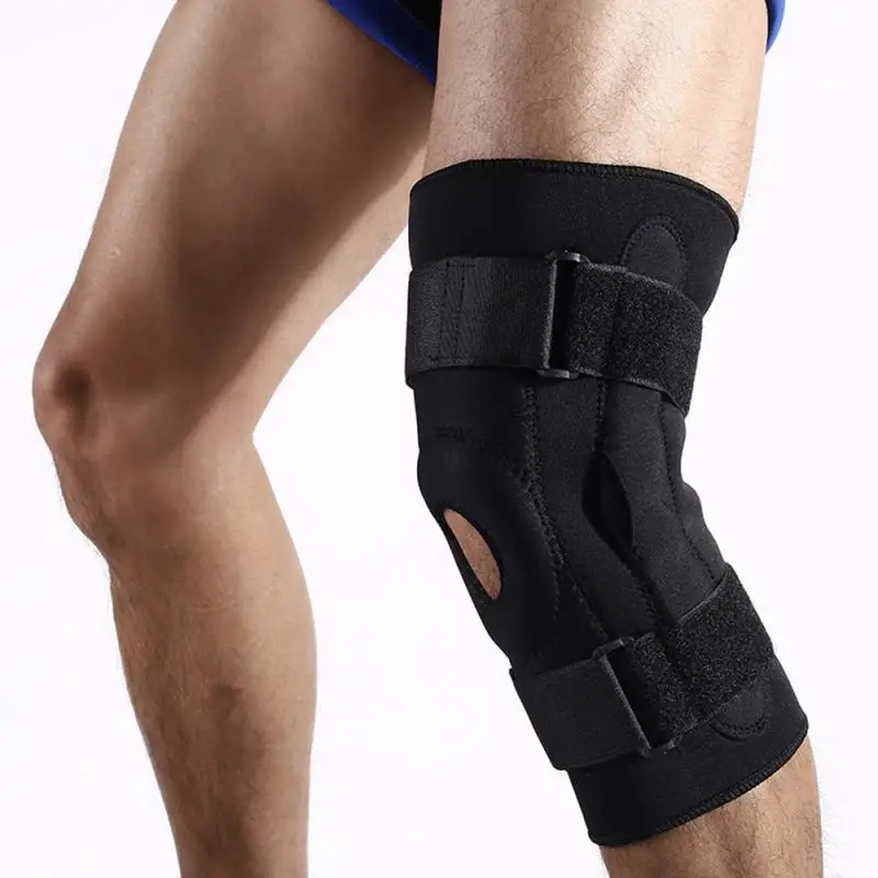

Эластичный Фиксатор коленного сустава, регулируемый наколенник, алюминиевая пластина, Поддержка коленного сустава, защитный ремешок для баскетбола 7