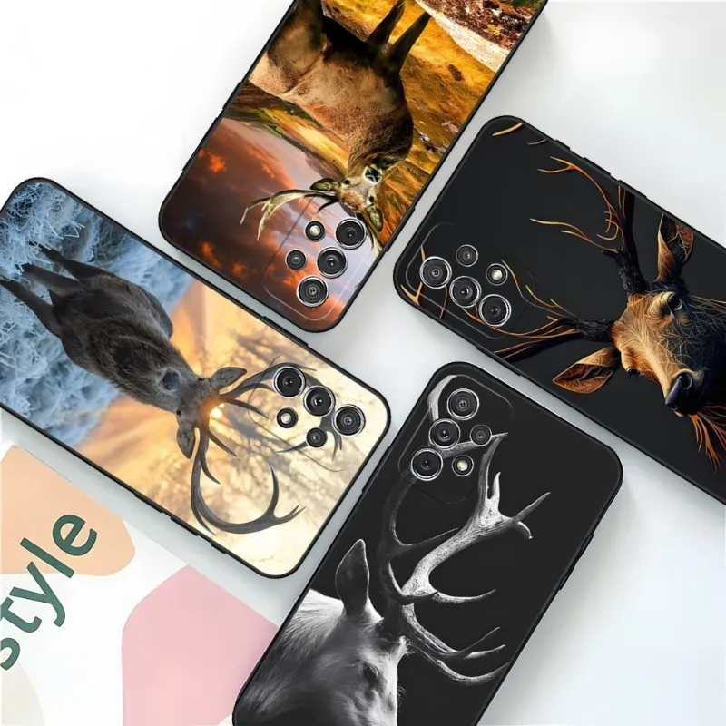 

Animal Deer Elk Art Phone Case For Samsung Note Galaxy 8 9 10 20 Plus Pro Ultra M31 M40 M20 M10 J7 J6 Prime Back Cover