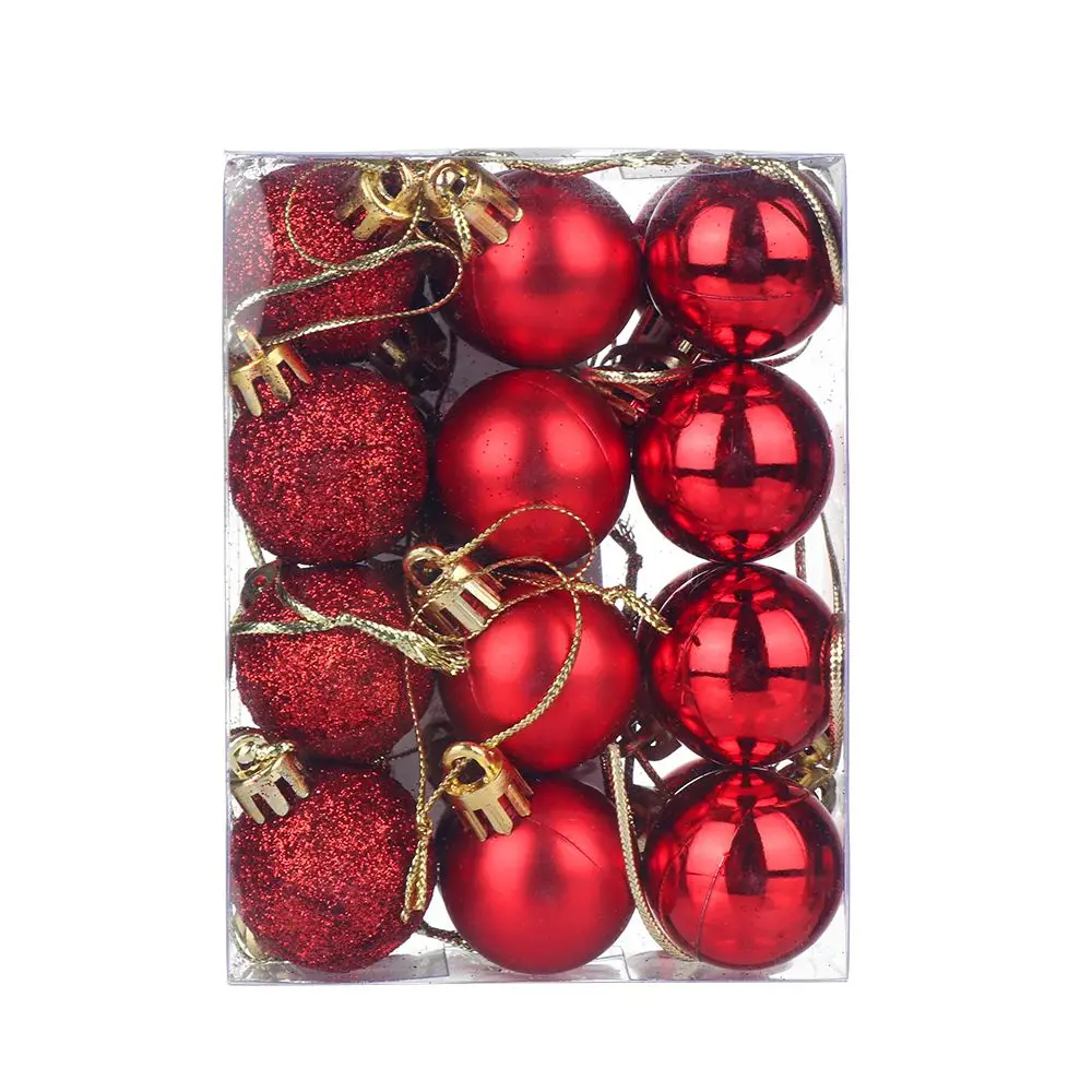 

Новогодние шары пластиковые 24 шт