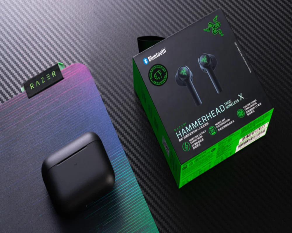 

Беспроводные Игровые наушники Razer, Bluetooth 5,2, TWS, с низкой задержкой