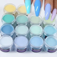 9pcs 15g acrylic powder blue yellow crystal nail extended carving bulk fine pigment dip dust set nail supplies for professionals
