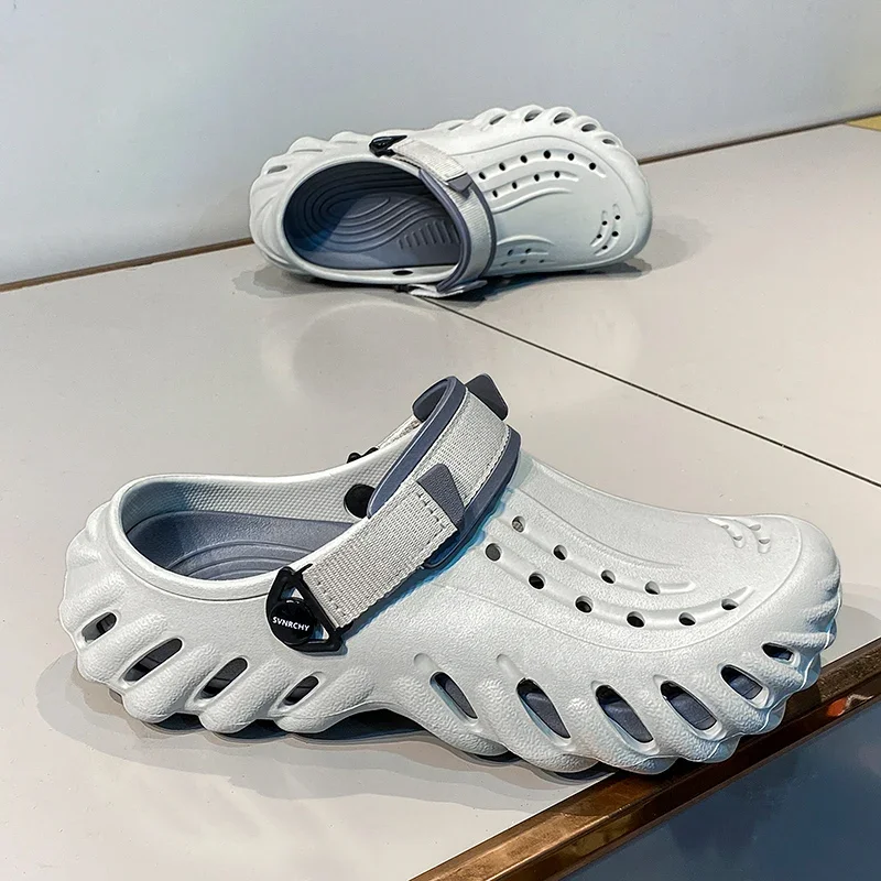 Модные мужские тапки клоги для мужчин искусственная ЭВА обувь сада уличные