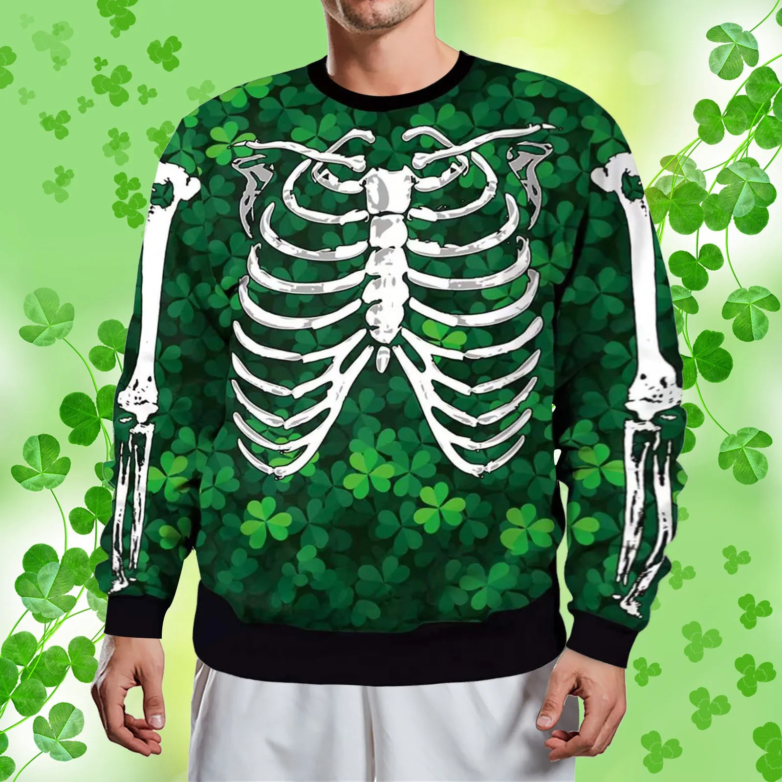 

Men's Sweatshirt Print Casual Pullover Spring Long-sleeved Light Weight Sweatshirts Long Sleeve Sweatshirt Donkey