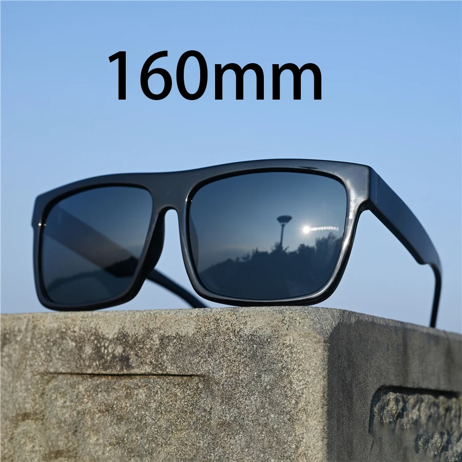 Vazrobe 160mm Oversized Sunglasses Male Polarized Sun Glasses for Men Women Big Large Face Eyewear Flat Top Steampunk Shades