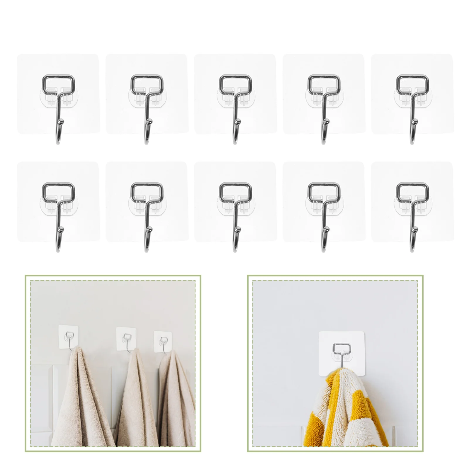 

10 шт., многофункциональные настенные крючки для ванной