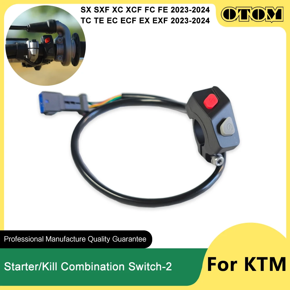 

OTOM 2023-2024 мотоциклетный переключатель запуска и остановки, кнопка включения/выключения руля для KTM HUSQVARNA GASGAS SX SXF XC XCF FE TC TE MC ECF