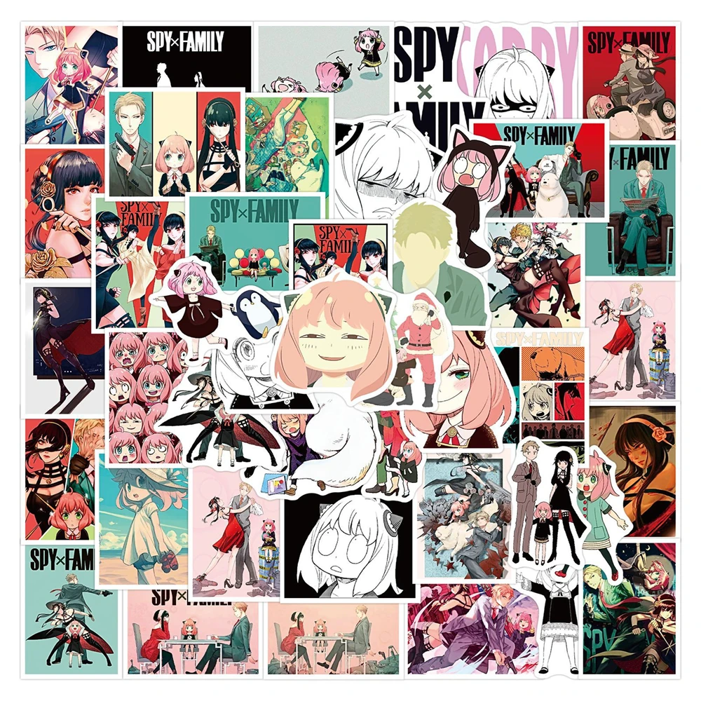 

10/50 шт., стикеры в стиле японского аниме «шпионский игровой дом»