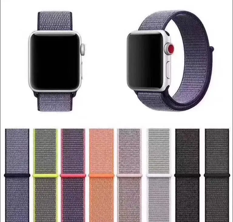 

Ремешок нейлоновый для Apple Watch Band, браслет для iWatch Series 3 4 5 6 Se 7 Ban, 45 мм 41 мм 44 мм 40 мм 42 мм 38 мм 44