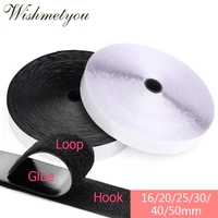 wishmetyou 1mpairs strong self adhesive nylon sticker velcors adhesive with glue hook and loop fastener tape for diy garment