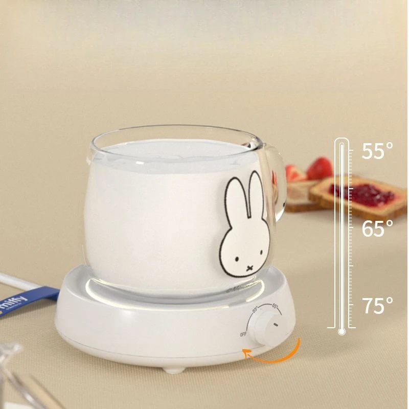 Фото Аниме-подставки для кружек Miffy с подогревом до 55-75 градусов ℃   Умные термостойкие подставки для чашек: милые, кавайные, новые, для офиса №1