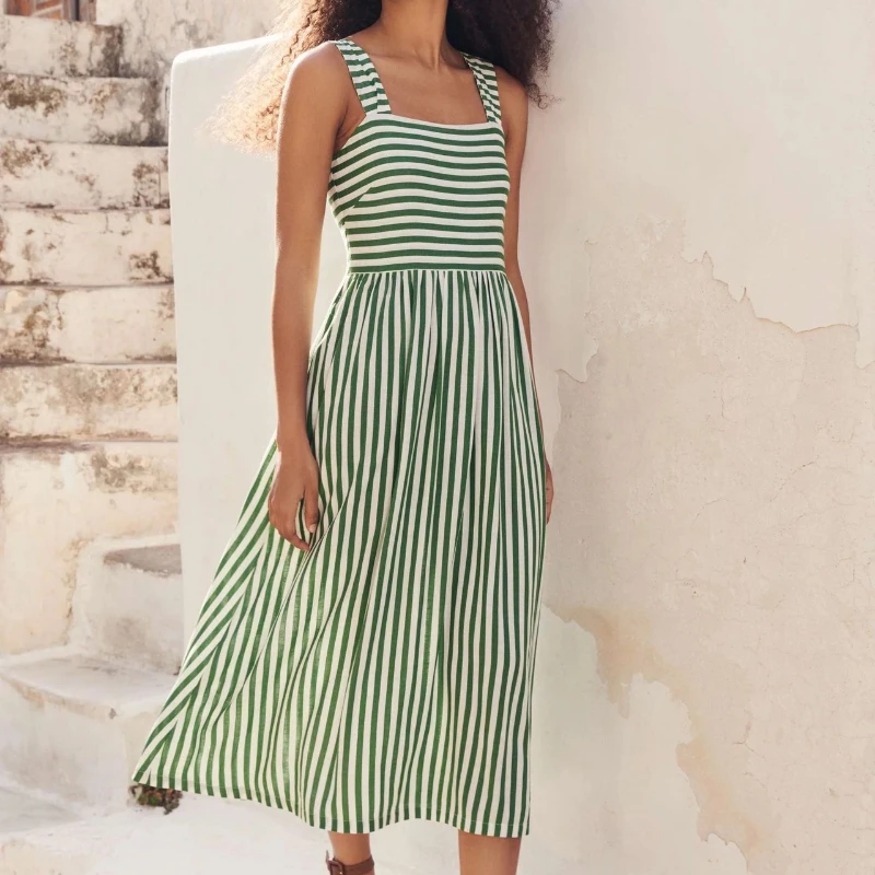 

Летнее платье без бретелек, Женская мода 2023, Офисная Женская одежда, винтажная кофта, платья макси, элегантная пляжная одежда с принтом для о...