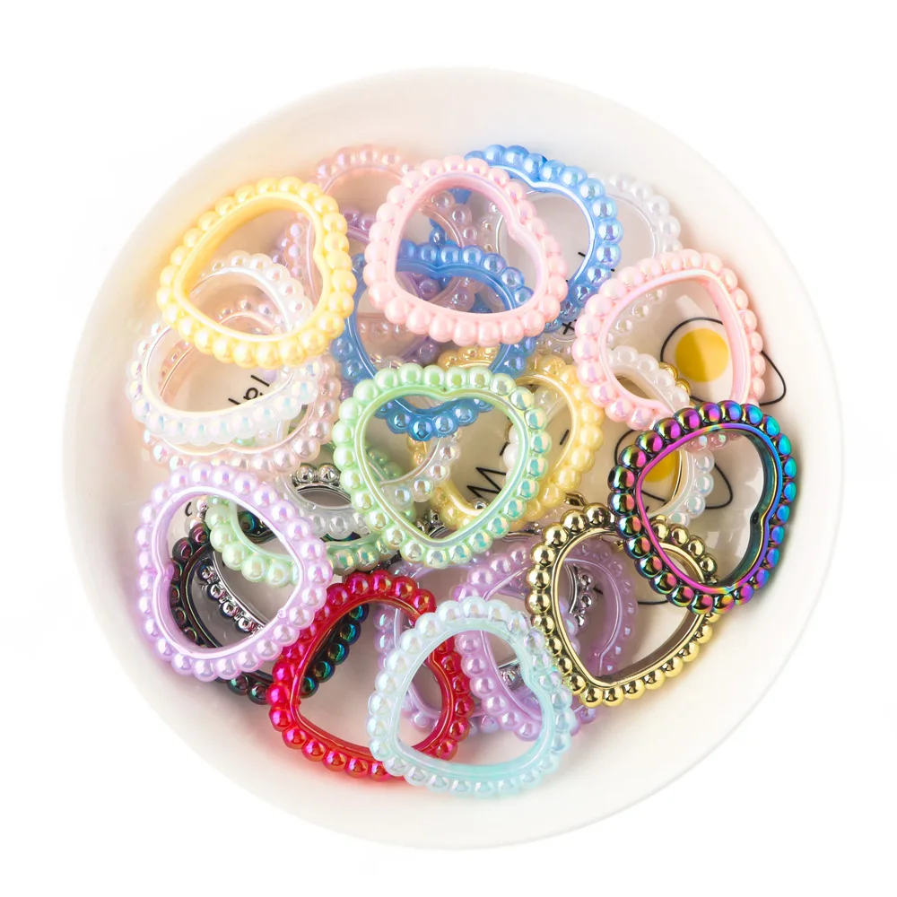 10/20 шт. акриловые круглые бусины в форме сердца