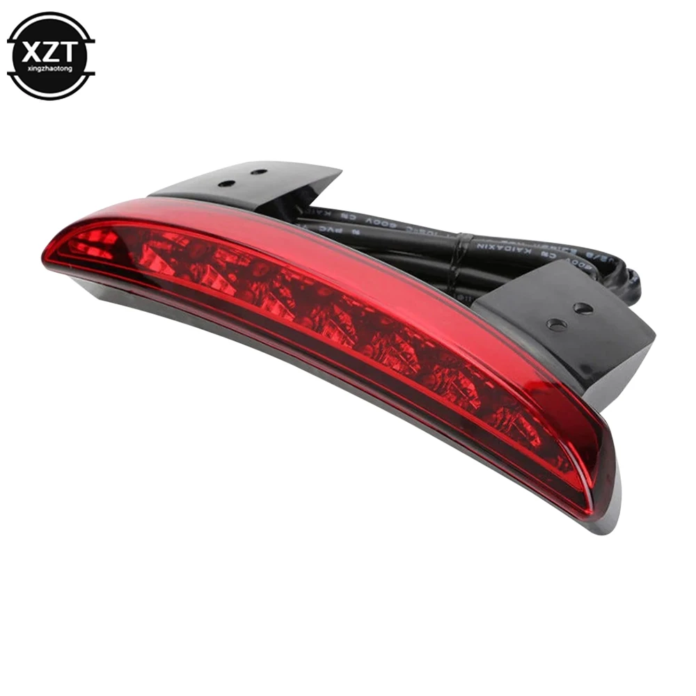 

Red LED Brake Tail Light For Bike Motocycle Touring Sportster XL 883 1200 Cafe Racer Rear Fender Edge Taillight