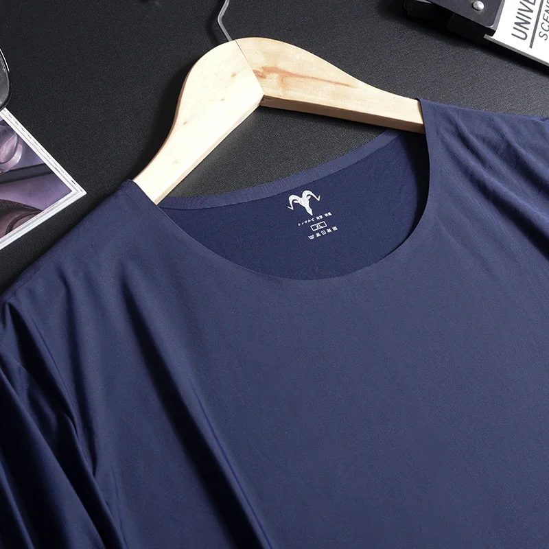 Японская летняя быстросохнущая Мужская крутая бесшовная футболка с коротким