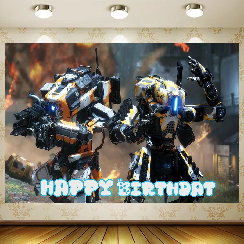 Фон для фотосъемки с изображением мальчика из мультфильма Титан