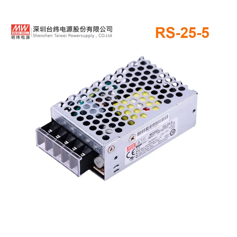 

Mean Well RS-25-5 AC/DC 25W/5A/5V Single Output Switching Power Supply