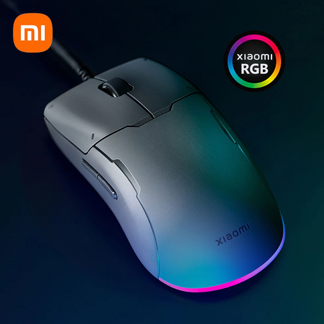

Xiaomi Game Mouse Lite With Rgb Lighte 220 ips 400 to 6200 dpi Five Gears Can Be Adjusted 80 Million Hits TTC Micro Move