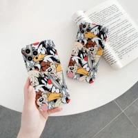 cartoon happy rabbit bugs bunny phone case for iphone 11 12 13 pro max x xs xr 7 8 plus se 2020 shockproof protector cover