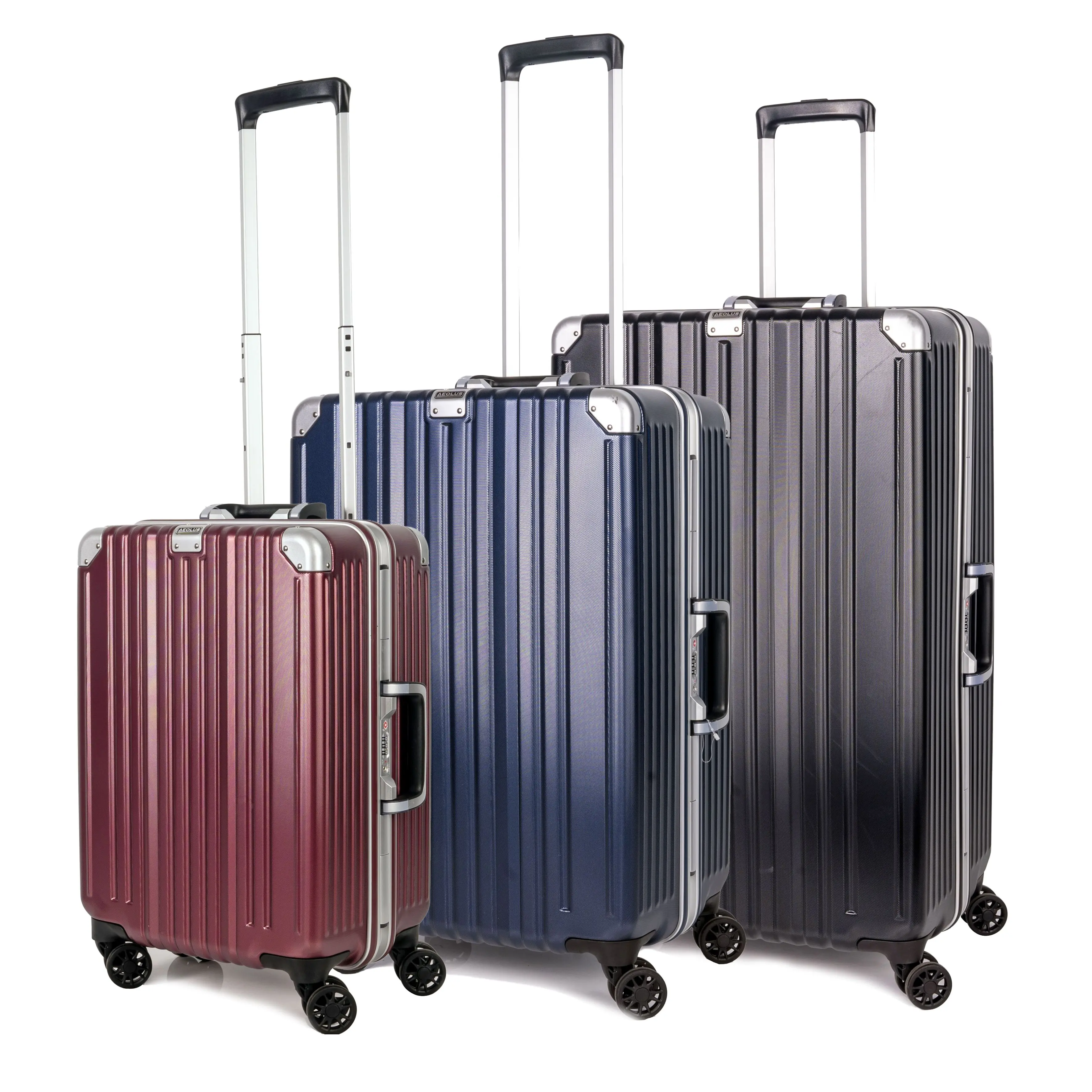 Durable aluminum suitcase TSA lock suitcase universal wheel