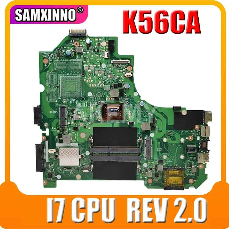 

Материнская плата для ноутбука ASUS K56CA K56CM S56C A56C S550CM K56CB S550CB I7 REV 2,0 протестированная на 100% рабочая оригинальная материнская плата
