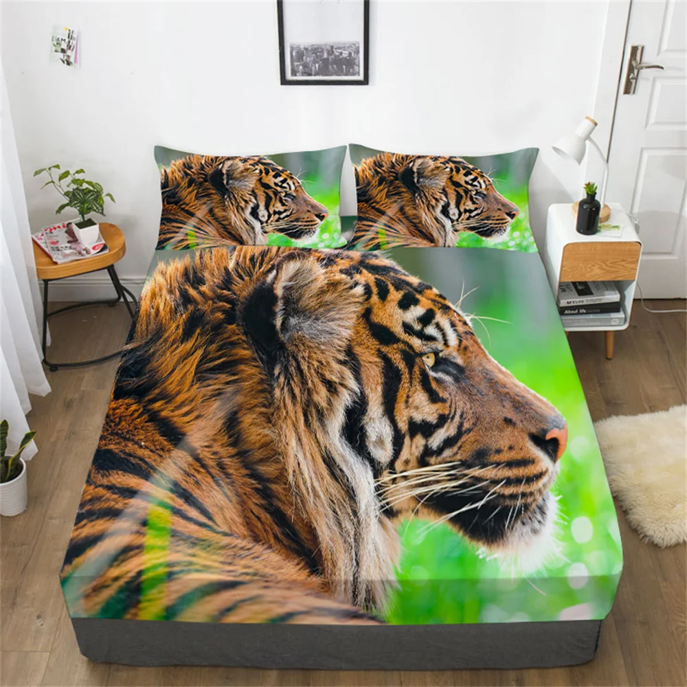 

Tiger 3D Comforter Cover Set Teens Children Twin Bed Sets Home Bedclothes Beds Sheet Suit Quilt Duvet Covers Fitted Sheets