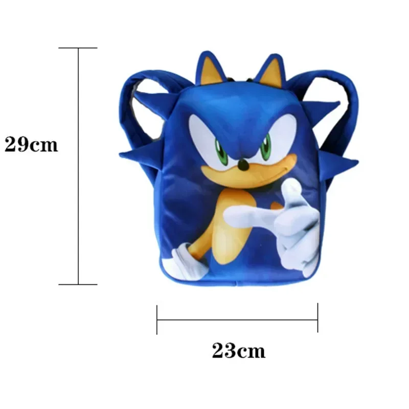 Школьная сумка Sonic 23 см для мальчиков и девочек, рюкзак с героями мультфильмов, спортивные сумки для книг на открытом воздухе, детские и женские сумки, подарок на Рождество, день рождения, школьные принадлежности (art.: 3920dbfa2d7f3) - 3920dbfa2d7f3